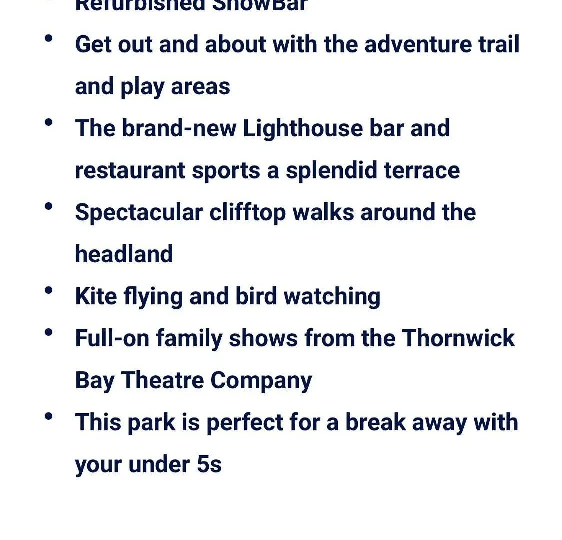 Village de vacances Hotel 45 Dunlin Dell. Thornwickbay Bridlington East Coast . à Flamborough